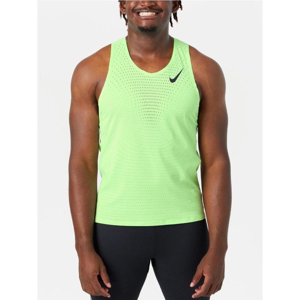 Nike Dri-Fit ADV Aeroswift Running Singlet FN4231-376 Size XL Green - Picture 5 of 5